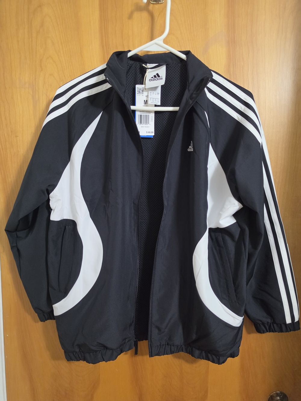 Adidas Men's Black & White Track Jacket